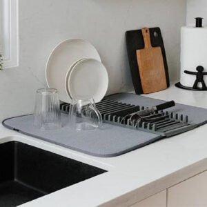 سجاده تنشيف اطباق بحامل اطباق واكواب