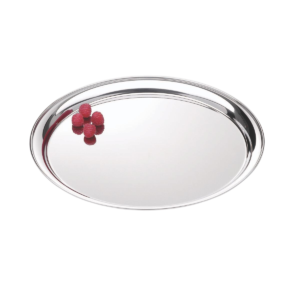 صنية عشاء استيل فضى وسط