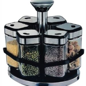 طقم توابل بستاند واحد دور دوار