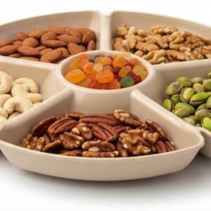 طبق مكسرات ورده