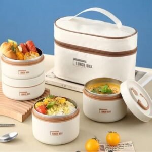 حافظه طعام استانلس 4علبه