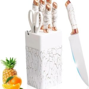 طقم سكاكين جيرانيت مربع لوكس