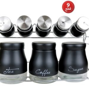 طقم توابل استاند سيلفر 9ق