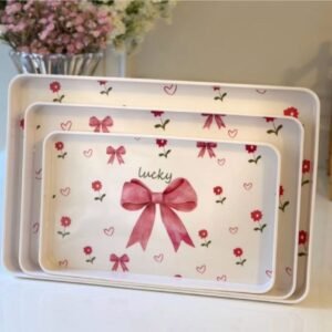 طقم صوانى تقديم فيونكه مدور 3×1