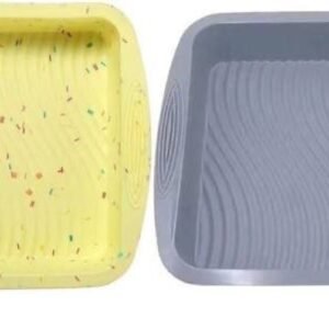 قالب كيك سيليكون مدور ومربع 12عين