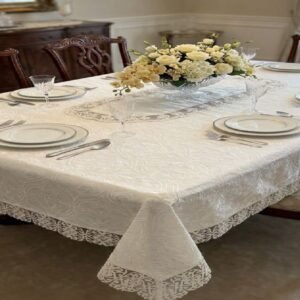 مفرش سفره شانيل مدور 1قطعه