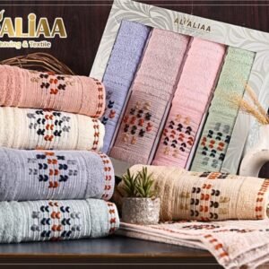 علبه فوطه قطن مطرز 4قطع