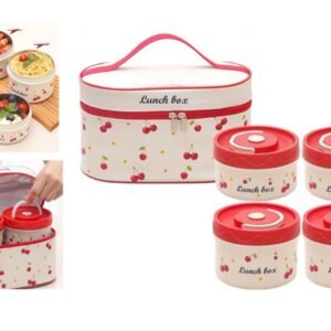 حافظة طعام +4علبه استانلس